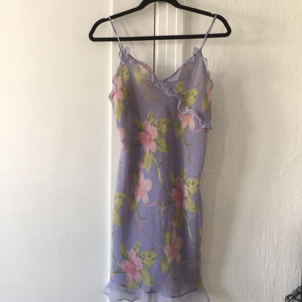 Vintage sheer floral dress